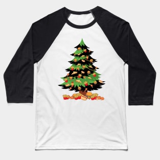 Burger Christmas Tree Baseball T-Shirt